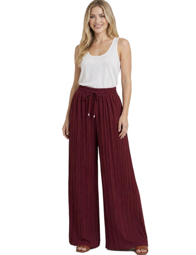Plissee palazzo hose wide leg - plissee,