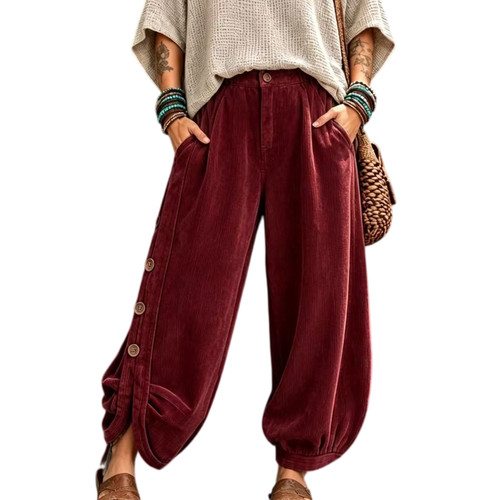 Damen kordhose hochbund - kordhose,