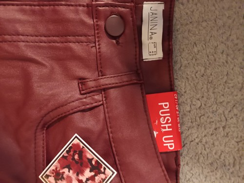 Kunstlederhose weinrot neu - kunstlederhose,