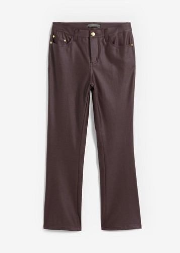 Glänzende bootcut stretchhose - glänzende, bootcut-stretchhose