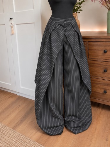 Gestreifte lässige hose damen - gestreifte,