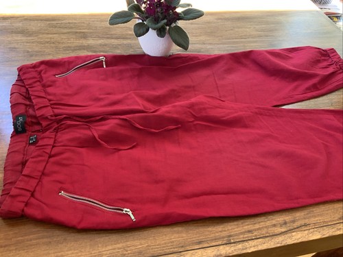 Hose leinen weinrot 36 - weinrot,